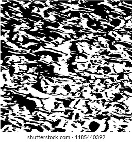 Monochrome Grunge Pattern. Abstract Black and White Texture with Scratched Lines, Spots and Blobs for Web Applications, Banner, Card. Vintage Rough Halftone Background with Different Elements.