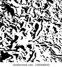 Monochrome Grunge Pattern. Abstract Black and White Texture with Scratched Lines, Spots and Blobs for Wallpaper, Print, Card. Modern Rough Halftone Background with Different Elements.