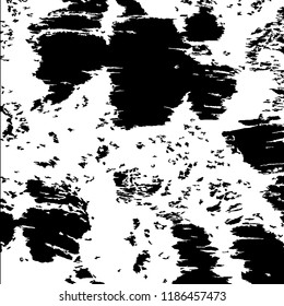 Monochrome Grunge Pattern. Abstract Black and White Texture with Scratched Lines, Spots and Blobs for Web Applications, Wallpaper, Print. Vintage Rough Halftone Background with Different Elements.