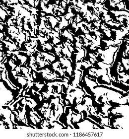 Monochrome Grunge Pattern. Abstract Black and White Texture with Scratched Lines, Spots and Blobs for Web Applications, Wallpaper, Print. Trendy Rough Halftone Pattern with Different Elements.