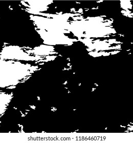 Monochrome Grunge Pattern. Abstract Black and White Texture with Scratched Lines, Spots and Blobs for Wallpaper, Print, Card. Trendy Rough Halftone Background with Different Elements.