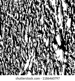 Monochrome Grunge Pattern. Abstract Black and White Texture with Scratched Lines, Spots and Blobs for Banner, Card, Wallpaper. Modern Rough Halftone Background with Different Elements.