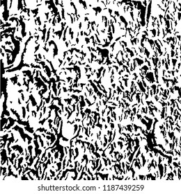 Monochrome Grunge Pattern. Abstract Black and White Texture with Scratched Lines, Spots and Blobs for Wallpaper, Print, Card. Trendy Rough Halftone Pattern with Different Elements.