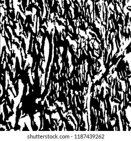 Monochrome Grunge Pattern. Abstract Black and White Texture with Scratched Lines, Spots and Blobs for Print, Card, Banner. Trendy Rough Halftone Pattern with Different Elements.