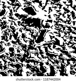 Monochrome Grunge Pattern. Abstract Black and White Texture with Scratched Lines, Spots and Blobs for Web Applications, Wallpaper, Print. Retro Rough Halftone Pattern with Different Elements.