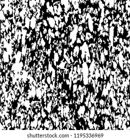 Monochrome Grunge Pattern. Abstract Black and White Texture with Scratched Lines, Spots and Blobs for Wallpaper, Print, Card. Retro Rough Halftone Background with Different Elements.