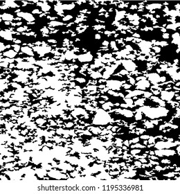Monochrome Grunge Pattern. Abstract Black and White Texture with Scratched Lines, Spots and Blobs for Web Applications, Banner, Card. Retro Rough Halftone Pattern with Different Elements.
