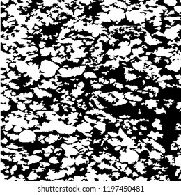 Monochrome Grunge Pattern. Abstract Black and White Texture with Scratched Lines, Spots and Blobs for Card, Print, Mobile Applications. Vintage Rough Halftone Background with Different Elements.