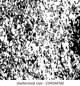 Monochrome Grunge Pattern. Abstract Black and White Texture with Scratched Lines, Spots and Blobs for Banner, Card, Wallpaper. Trendy Rough Halftone Pattern with Different Elements.