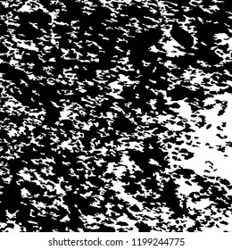 Monochrome Grunge Pattern. Abstract Black and White Texture with Scratched Lines, Spots and Blobs for Web Applications, Banner, Card. Trendy Rough Halftone Pattern with Different Elements.