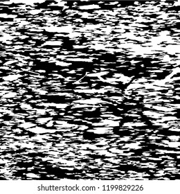 Monochrome Grunge Pattern. Abstract Black and White Texture with Scratched Lines, Spots and Blobs for Card, Print, Mobile Applications. Trendy Rough Halftone Background with Different Elements.