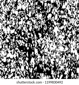 Monochrome Grunge Pattern. Abstract Black and White Texture with Scratched Lines, Spots and Blobs for Banner, Card, Wallpaper. Vintage Rough Halftone Pattern with Different Elements.
