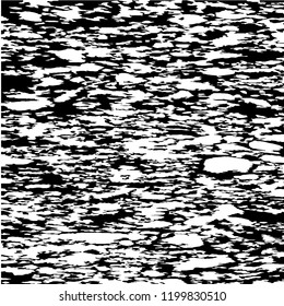 Monochrome Grunge Pattern. Abstract Black and White Texture with Scratched Lines, Spots and Blobs for Wallpaper, Print, Card. Trendy Rough Halftone Background with Different Elements.