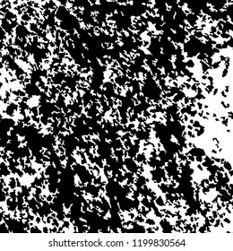 Monochrome Grunge Pattern. Abstract Black and White Texture with Scratched Lines, Spots and Blobs for Web Applications, Banner, Card. Retro Rough Halftone Pattern with Different Elements.