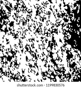 Monochrome Grunge Pattern. Abstract Black and White Texture with Scratched Lines, Spots and Blobs for Web Applications, Wallpaper, Print. Modern Rough Halftone Pattern with Different Elements.