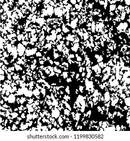 Monochrome Grunge Pattern. Abstract Black and White Texture with Scratched Lines, Spots and Blobs for Card, Print, Mobile Applications. Modern Rough Halftone Background with Different Elements.