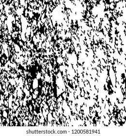 Monochrome Grunge Pattern. Abstract Black and White Texture with Scratched Lines, Spots and Blobs for Web Applications, Wallpaper, Print. Vintage Rough Halftone Pattern with Different Elements.