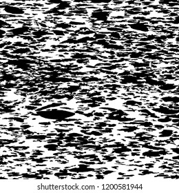 Monochrome Grunge Pattern. Abstract Black and White Texture with Scratched Lines, Spots and Blobs for Banner, Card, Wallpaper. Modern Rough Halftone Pattern with Different Elements.