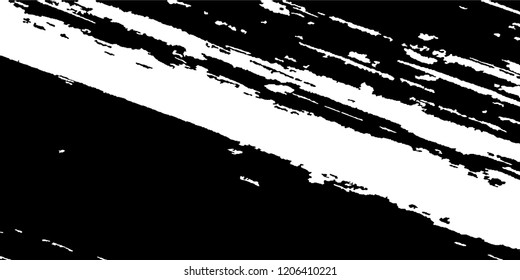 Monochrome Grunge Pattern. Abstract Black and White Texture with Scratched Lines, Spots and Blobs for Banner, Card, Wallpaper. Vintage Rough Halftone Background with Different Elements.