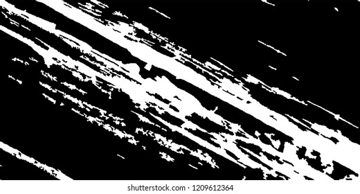 Monochrome Grunge Pattern. Abstract Black and White Texture with Scratched Lines, Spots and Blobs for Web Applications, Wallpaper, Print. Retro Rough Halftone Background with Different Elements.