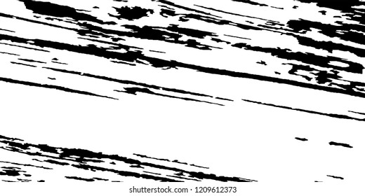 Monochrome Grunge Pattern. Abstract Black and White Texture with Scratched Lines, Spots and Blobs for Web Applications, Banner, Card. Vintage Rough Halftone Background with Different Elements.