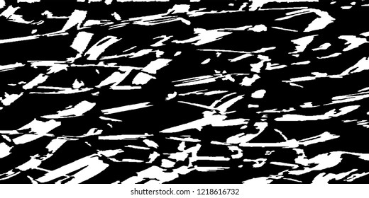 Monochrome Grunge Pattern. Abstract Black and White Texture with Scratched Lines, Spots and Blobs for Card, Print, Mobile Applications. Vintage Rough Halftone Background with Different Elements.
