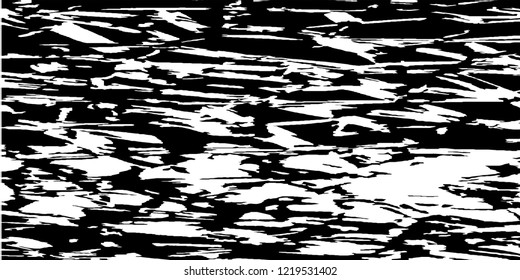 Monochrome Grunge Pattern. Abstract Black and White Texture with Scratched Lines, Spots and Blobs for Card, Print, Mobile Applications. Vintage Rough Halftone Pattern with Different Elements.