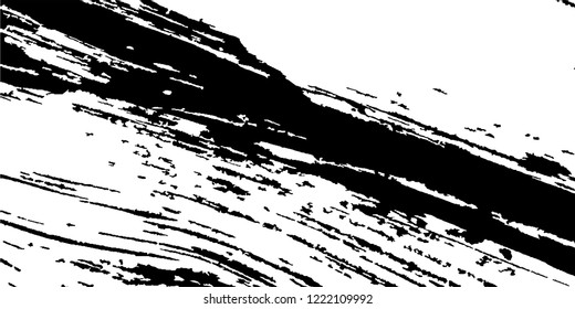 Monochrome Grunge Pattern. Abstract Black and White Texture with Scratched Lines, Spots and Blobs for Print, Card, Banner. Modern Rough Halftone Pattern with Different Elements.