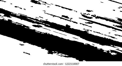 Monochrome Grunge Pattern. Abstract Black and White Texture with Scratched Lines, Spots and Blobs for Web Applications, Banner, Card. Vintage Rough Halftone Background with Different Elements.