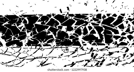 Monochrome Grunge Pattern. Abstract Black and White Texture with Scratched Lines, Spots and Blobs for Wallpaper, Print, Card. Trendy Rough Halftone Pattern with Different Elements.
