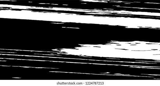 Monochrome Grunge Pattern. Abstract Black and White Texture with Scratched Lines, Spots and Blobs for Wallpaper, Print, Card. Vintage Rough Halftone Pattern with Different Elements.