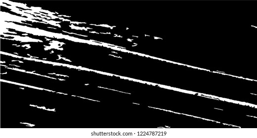 Monochrome Grunge Pattern. Abstract Black and White Texture with Scratched Lines, Spots and Blobs for Card, Print, Mobile Applications. Trendy Rough Halftone Background with Different Elements.