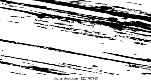 Monochrome Grunge Pattern. Abstract Black and White Texture with Scratched Lines, Spots and Blobs for Web Applications, Banner, Card. Trendy Rough Halftone Background with Different Elements.