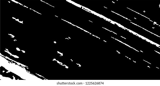 Monochrome Grunge Pattern. Abstract Black and White Texture with Scratched Lines, Spots and Blobs for Web Applications, Banner, Card. Modern Rough Halftone Background with Different Elements.