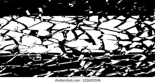 Monochrome Grunge Pattern. Abstract Black and White Texture with Scratched Lines, Spots and Blobs for Web Applications, Banner, Card. Trendy Rough Halftone Pattern with Different Elements.