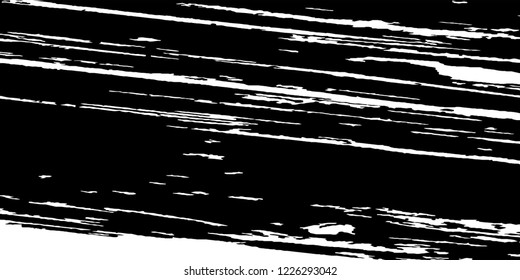 Monochrome Grunge Pattern. Abstract Black and White Texture with Scratched Lines, Spots and Blobs for Banner, Card, Wallpaper. Trendy Rough Halftone Background with Different Elements.