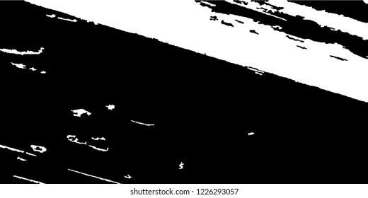 Monochrome Grunge Pattern. Abstract Black and White Texture with Scratched Lines, Spots and Blobs for Print, Card, Banner. Vintage Rough Halftone Background with Different Elements.