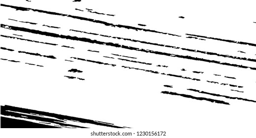 Monochrome Grunge Pattern. Abstract Black and White Texture with Scratched Lines, Spots and Blobs for Banner, Card, Wallpaper. Retro Rough Halftone Background with Different Elements.