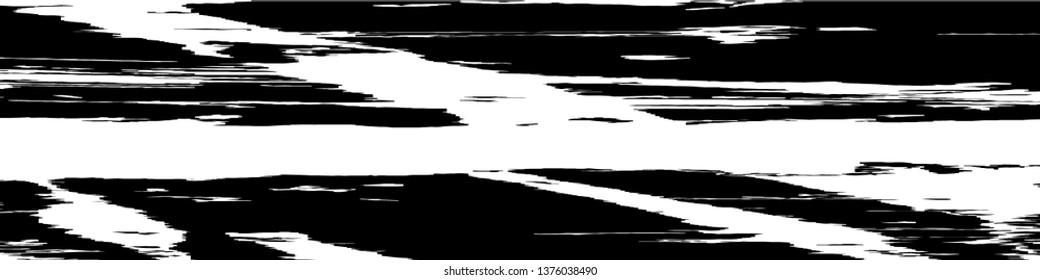 Monochrome Grunge Pattern. Abstract Black and White Texture with Scratched Lines, Spots and Blobs for Web Applications, Banner, Card. Trendy Rough Halftone Background with Different Elements.