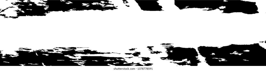Monochrome Grunge Pattern. Abstract Black and White Texture with Scratched Lines, Spots and Blobs for Banner, Card, Wallpaper. Vintage Rough Halftone Background with Different Elements.