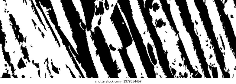 Monochrome Grunge Pattern. Abstract Black and White Texture with Scratched Lines, Spots and Blobs for Banner, Card, Wallpaper. Vintage Rough Halftone Pattern with Different Elements.