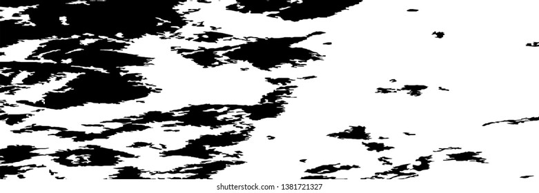 Monochrome Grunge Pattern. Abstract Black and White Texture with Scratched Lines, Spots and Blobs for Web Applications, Wallpaper, Print. Retro Rough Halftone Background with Different Elements.