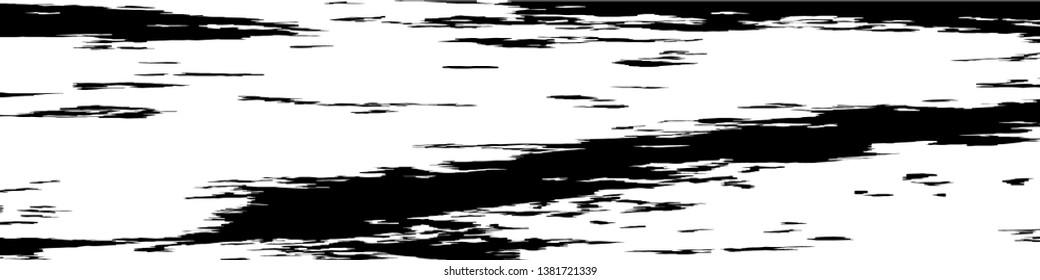 Monochrome Grunge Pattern. Abstract Black and White Texture with Scratched Lines, Spots and Blobs for Banner, Card, Wallpaper. Vintage Rough Halftone Background with Different Elements.