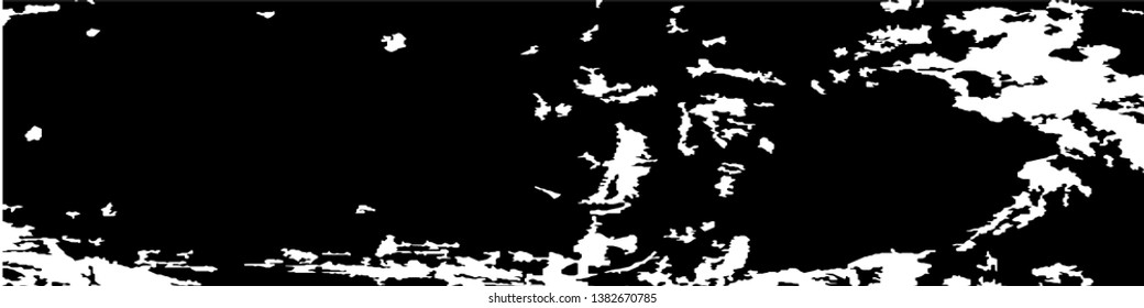 Monochrome Grunge Pattern. Abstract Black and White Texture with Scratched Lines, Spots and Blobs for Web Applications, Wallpaper, Print. Trendy Rough Halftone Background with Different Elements.