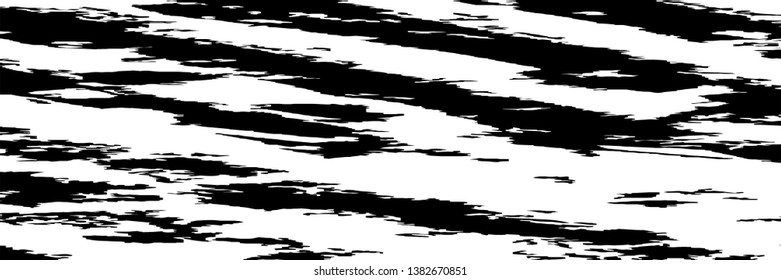 Monochrome Grunge Pattern. Abstract Black and White Texture with Scratched Lines, Spots and Blobs for Banner, Card, Wallpaper. Retro Rough Halftone Pattern with Different Elements.