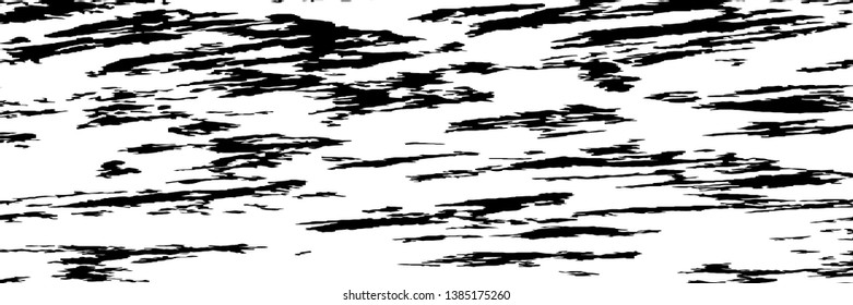 Monochrome Grunge Pattern. Abstract Black and White Texture with Scratched Lines, Spots and Blobs for Wallpaper, Print, Card. Retro Rough Halftone Background with Different Elements.