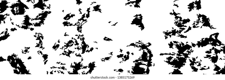Monochrome Grunge Pattern. Abstract Black and White Texture with Scratched Lines, Spots and Blobs for Web Applications, Wallpaper, Print. Trendy Rough Halftone Pattern with Different Elements.