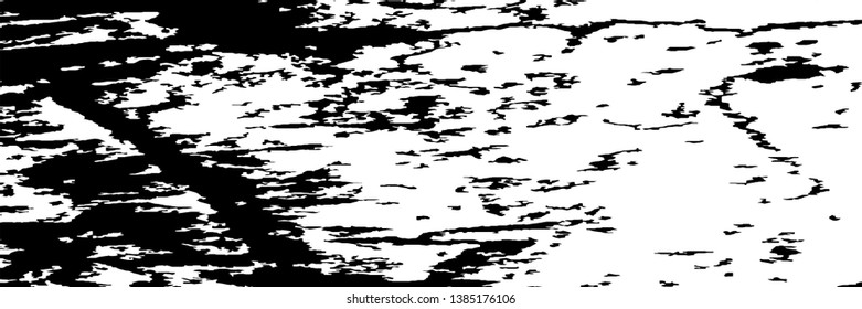 Monochrome Grunge Pattern. Abstract Black and White Texture with Scratched Lines, Spots and Blobs for Web Applications, Wallpaper, Print. Retro Rough Halftone Pattern with Different Elements.