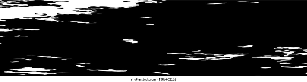 Monochrome Grunge Pattern. Abstract Black and White Texture with Scratched Lines, Spots and Blobs for Web Applications, Banner, Card. Trendy Rough Halftone Pattern with Different Elements.