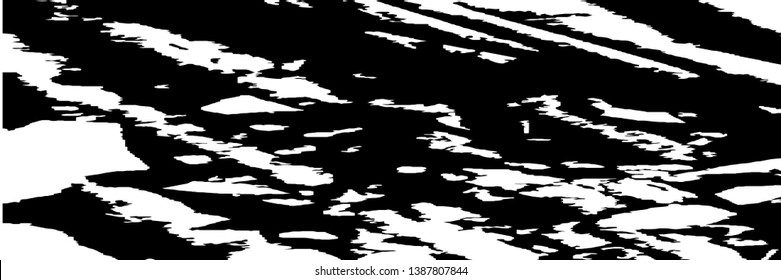 Monochrome Grunge Pattern. Abstract Black and White Texture with Scratched Lines, Spots and Blobs for Banner, Card, Wallpaper. Modern Rough Halftone Pattern with Different Elements.